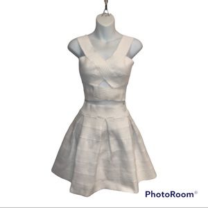 Charlotte Russe white top & Skirt Set size small